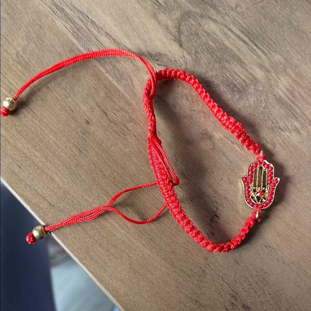 Red Hamsa Hand Bracelet